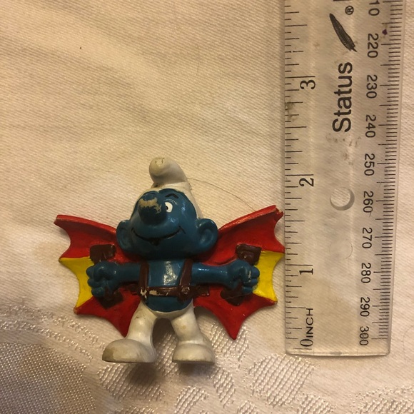 Smurfs 20036 Hang Glider Smurf Flying Wings Vintage Figure PVC Toy Figurine 80's - Picture 3 of 13